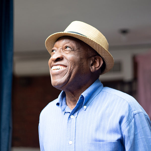 mature man smiling